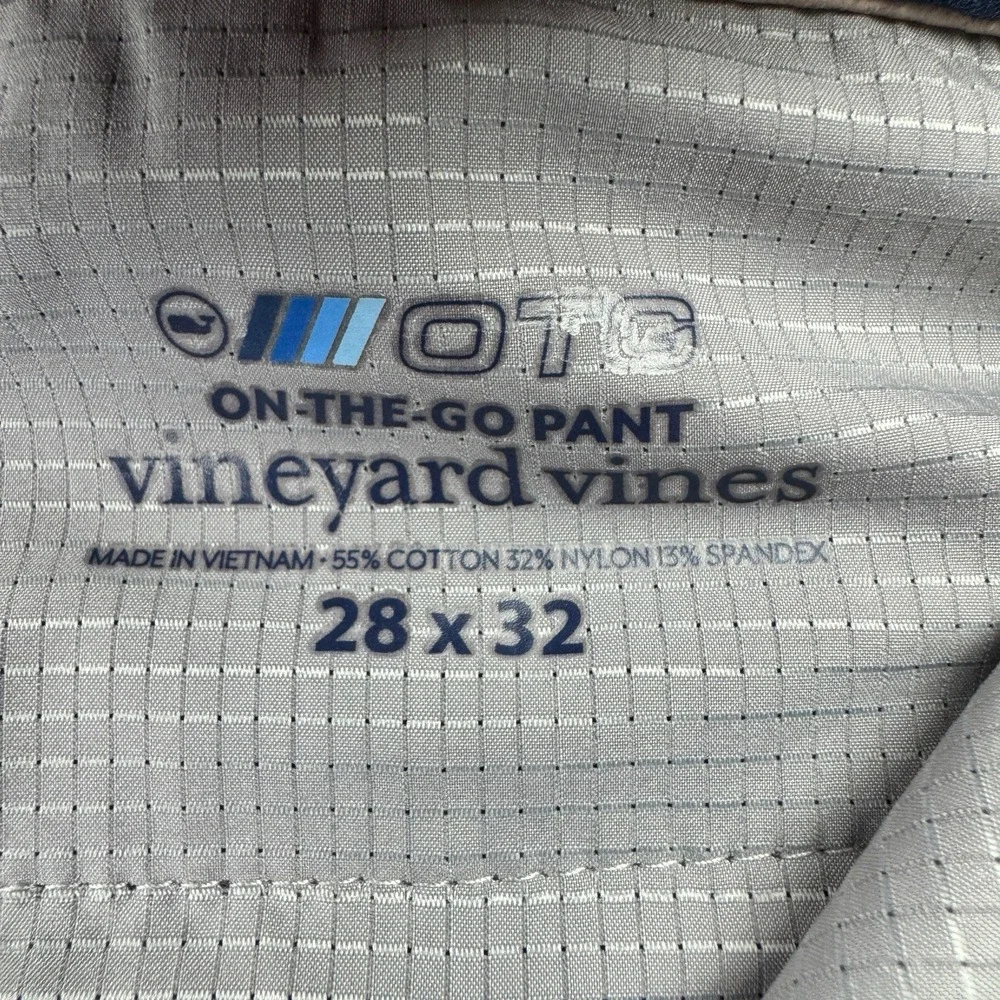 Vineyard Vines Stone Blue On The Go Flat Front‎ Pants Men's Size 28x32